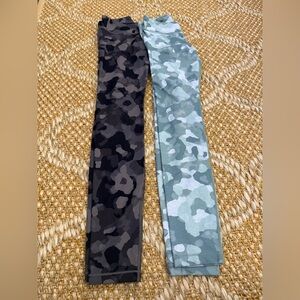 Athleta Girl Size L/12 Camouflage Leggings Bundle/Lot - Excellent Condition